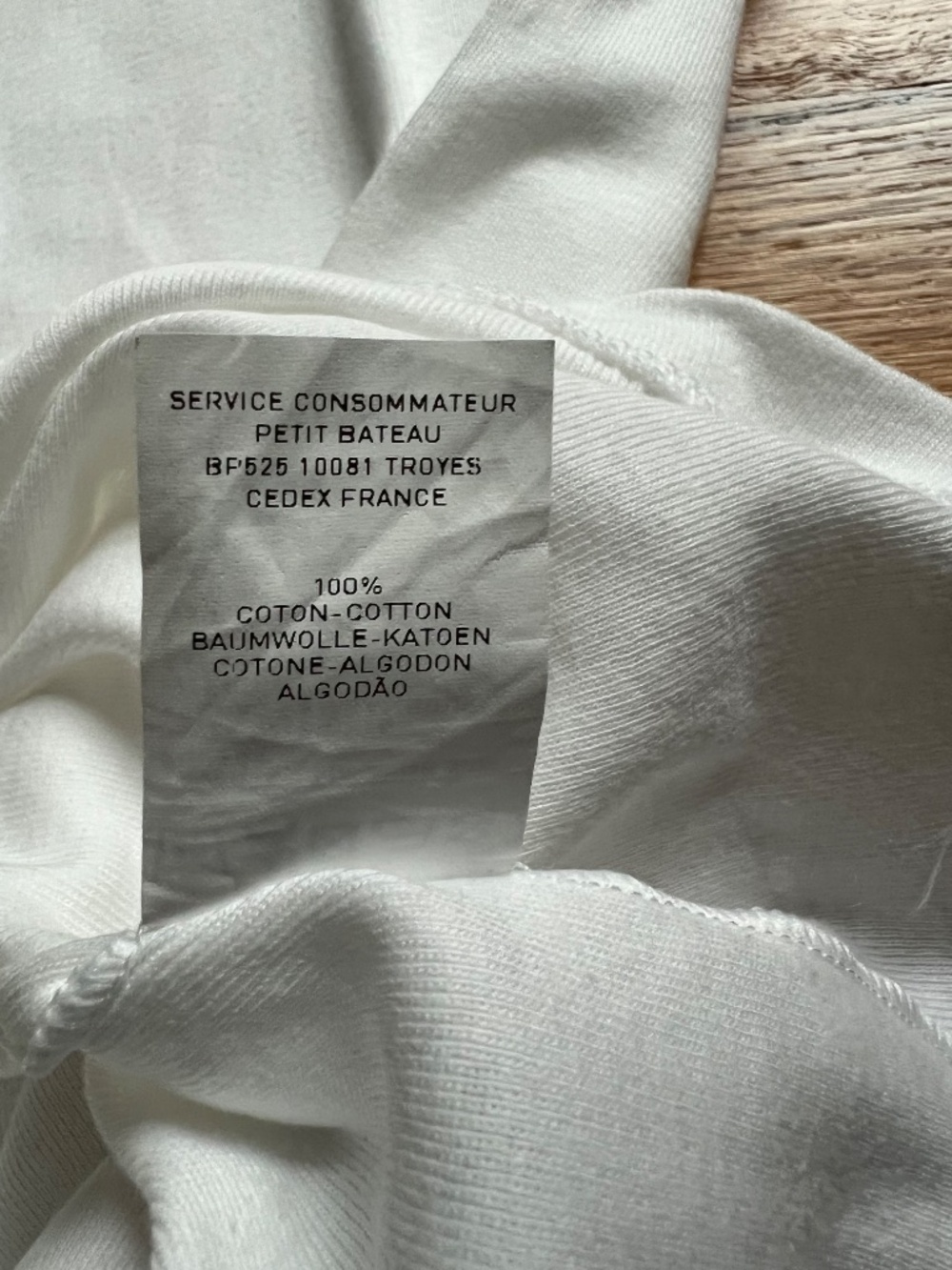 Petit Bateau white s/s 100% cotton tee shirt women’s size UK 14/XS - Picture 5 of 5